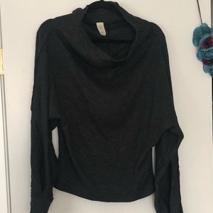 Free People dark gray off the shoulder thermal